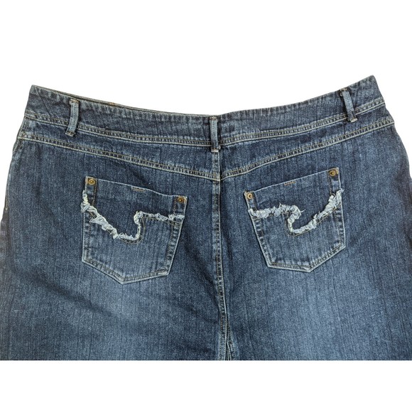 French Cuff Women Blue Denim Skirt Sz 24W - Picture 9 of 10